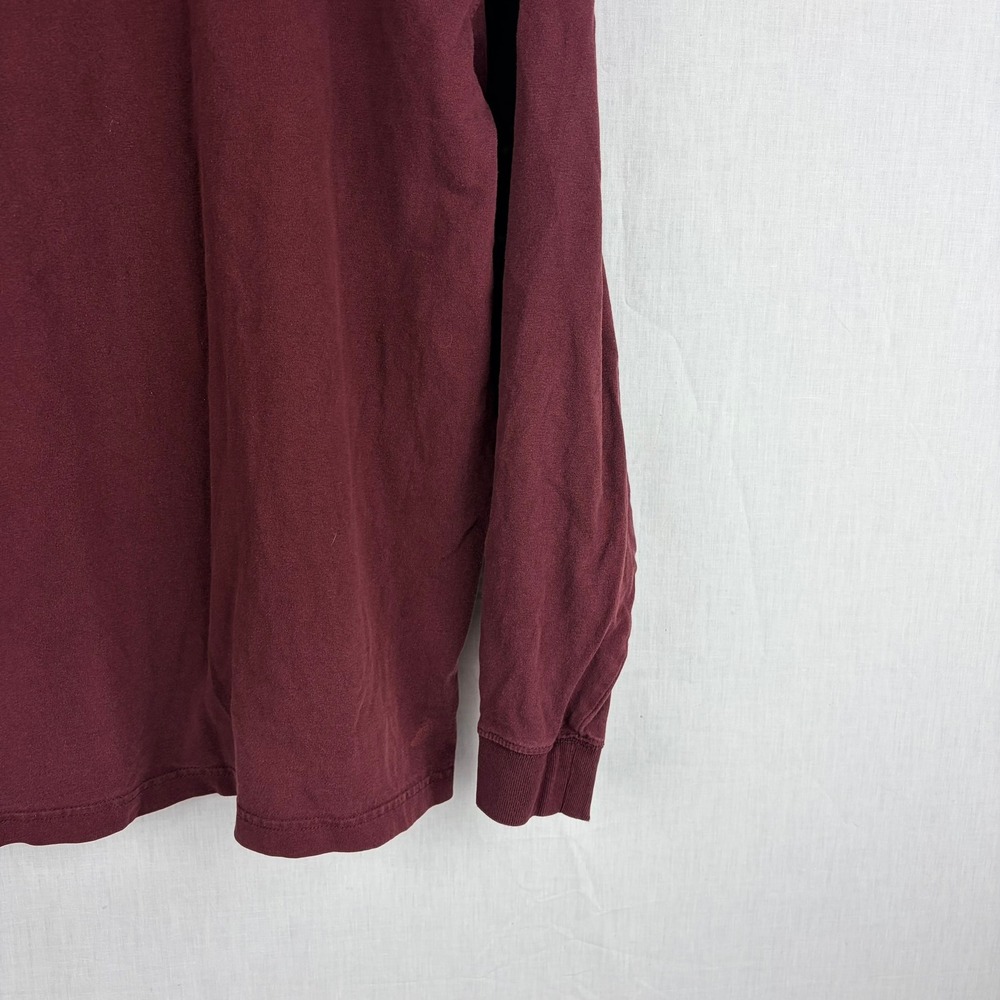 Carhartt Mens K126 PRT Long Sleeve Pocket T-Shirt Burgundy Maroon Original Fit M - Picture 3 of 13